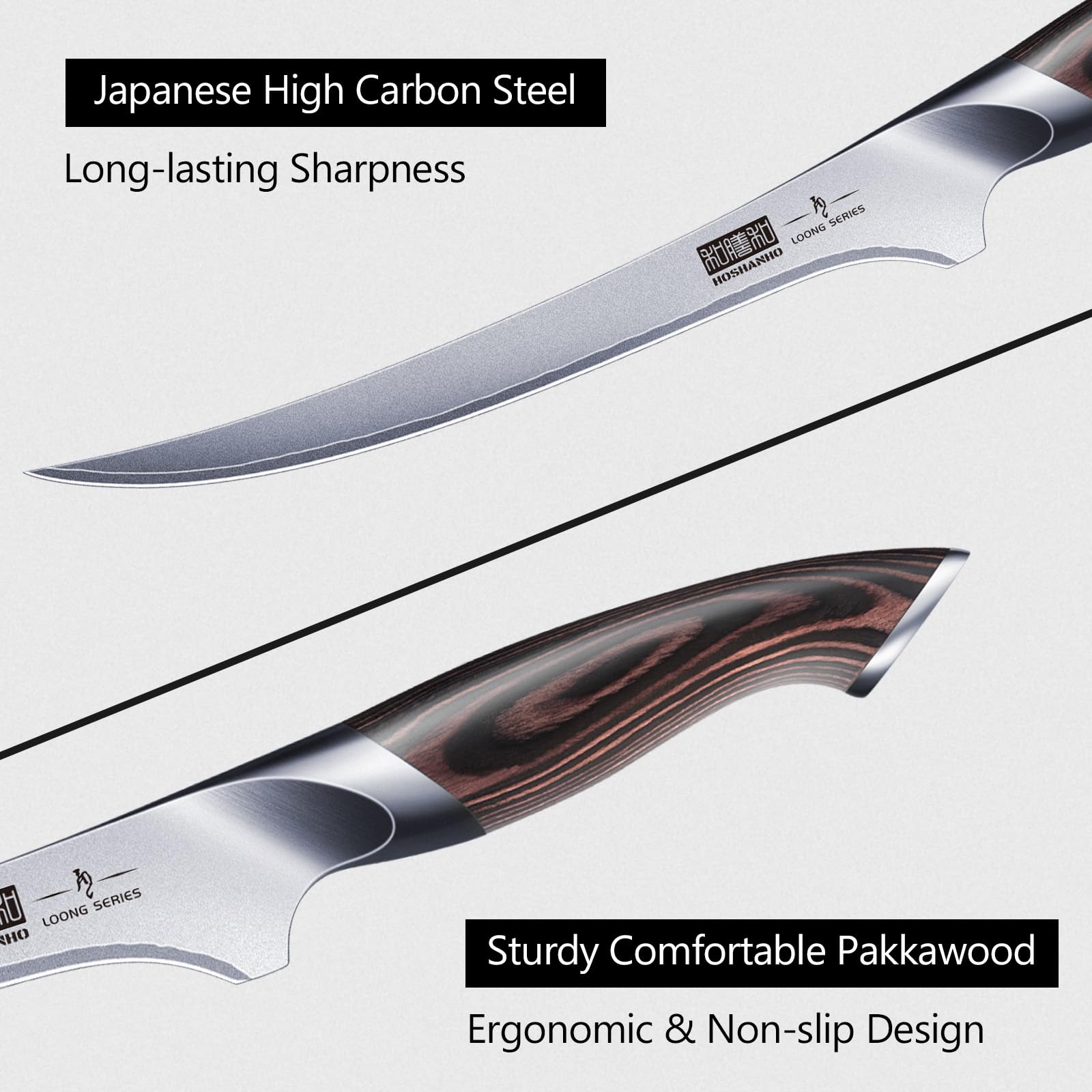 HOSHANHO multipurpose knife suitable for meat and fish prep.