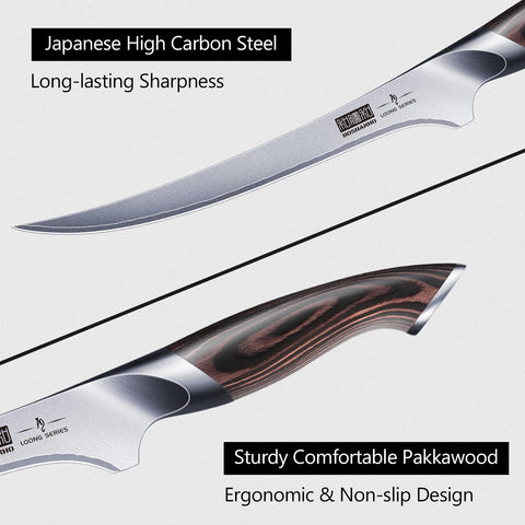 HOSHANHO multipurpose knife suitable for meat and fish prep.