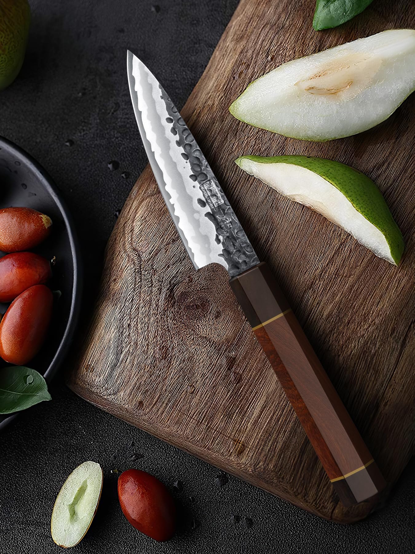 HOSHANHO paring knife 3-stage Honbazuke sharpening for exceptional edge.