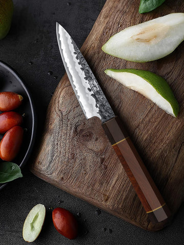 HOSHANHO paring knife 3-stage Honbazuke sharpening for exceptional edge.