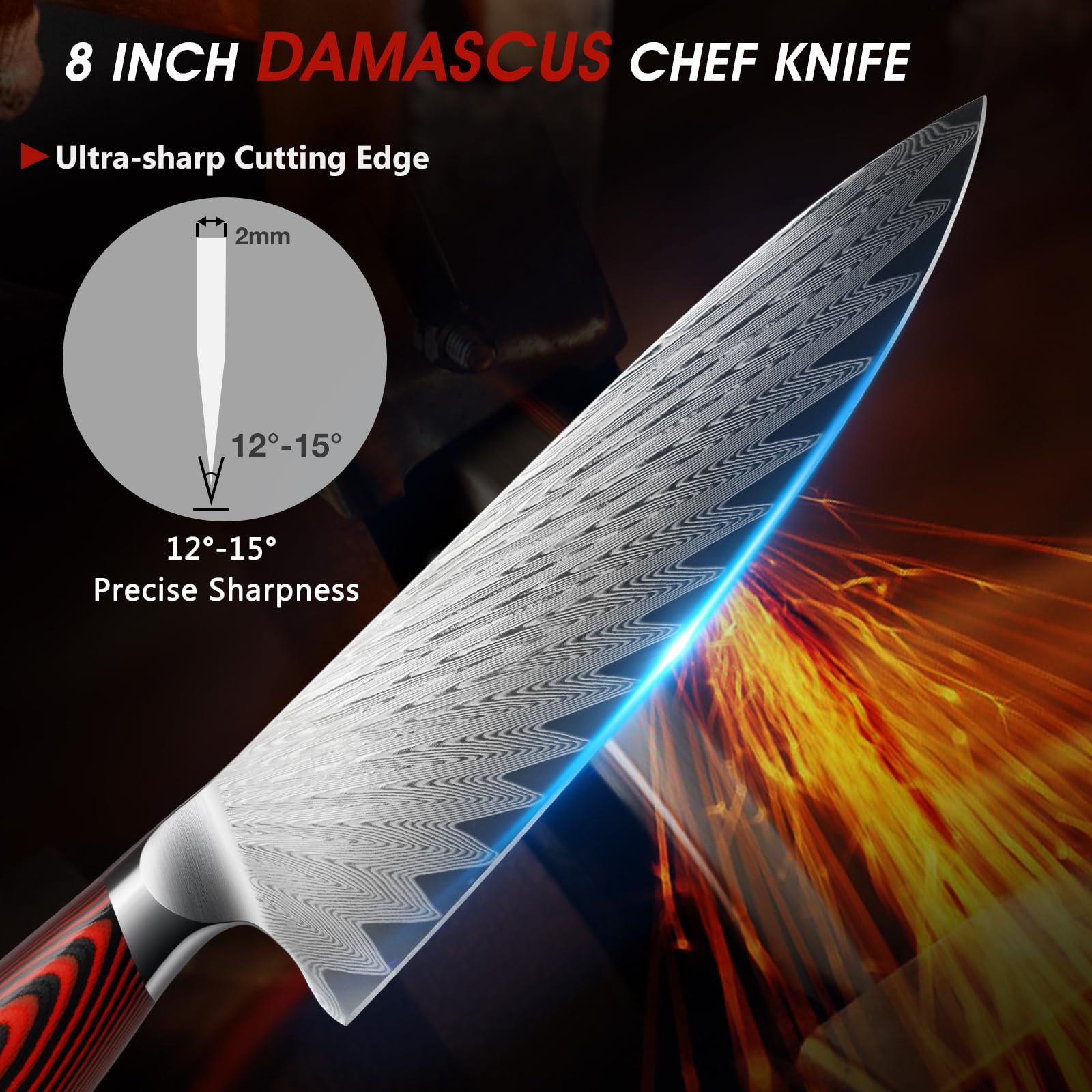 HOSHANHO rosefinch pattern blade adds elegance and wear resistance