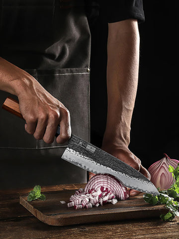 HOSHANHO rosewood handle with brass studs enhances craftsmanship and grip security.