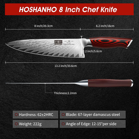 HOSHANHO sandblasted blade surface reduces sticking