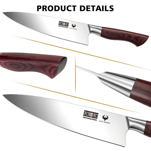 HOSHANHO sandblasted blade surface resists sticking and eases cleaning