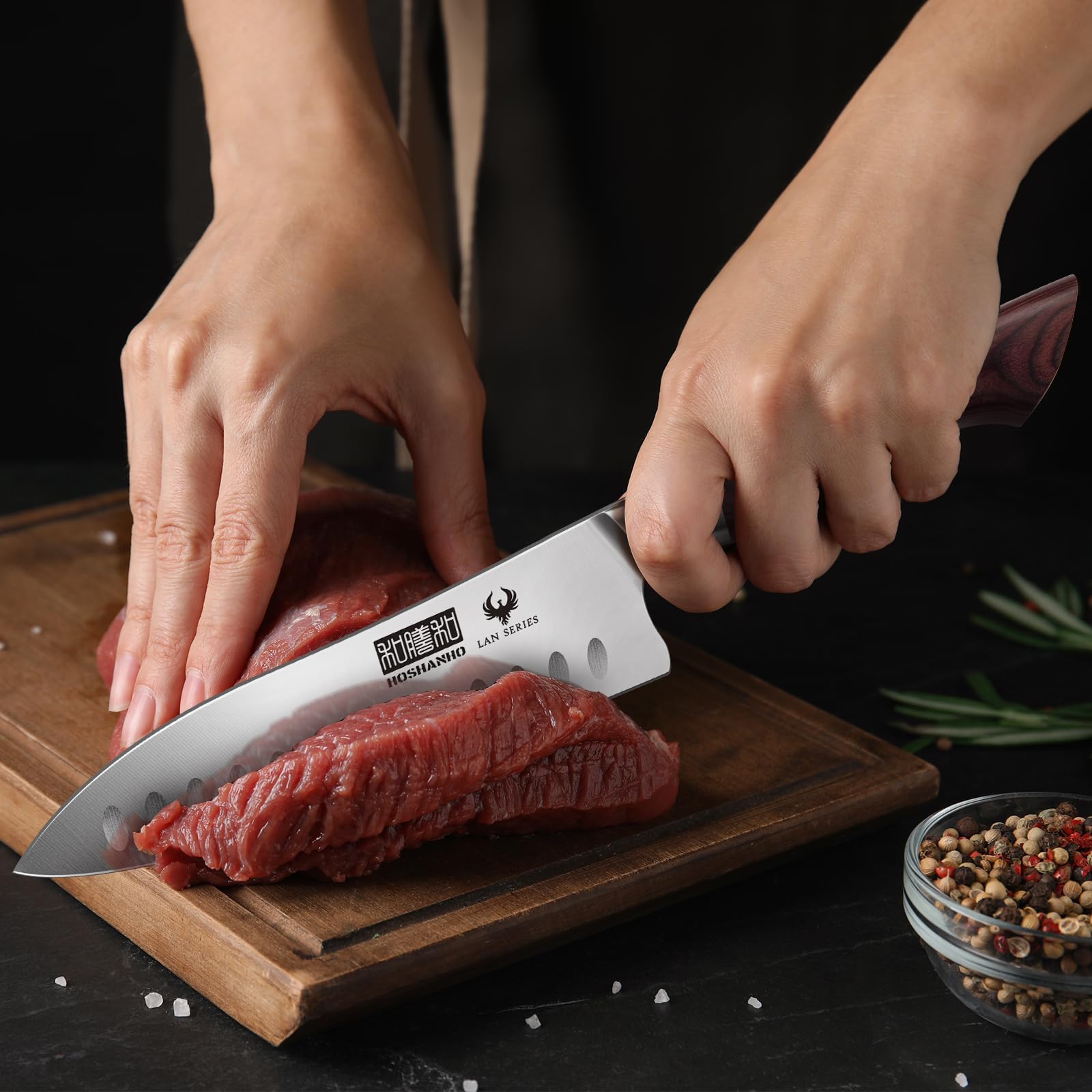 HOSHANHO Santoku knife professional-grade performance for meat, fish, and produce