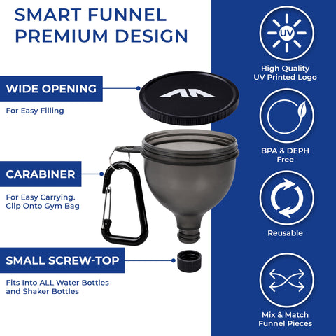 HOSHI HEALTH funnels in black and gray show the compact 4-pack design.