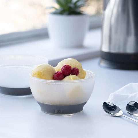 Host Acai bowl for fruit cereal offers chilled meal option.