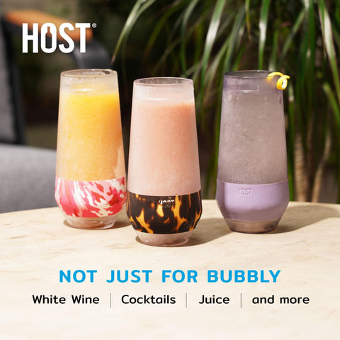 9oz HOST Champagne Freeze plastic tumbler ready for sparkling wine