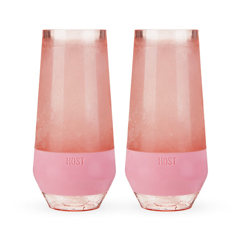 HOST Champagne Freeze double-walled glasses in a 2-pack, designed for cooler bubbly