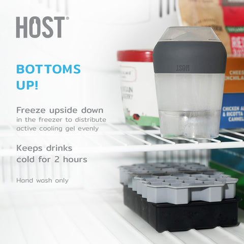 Host Champagne Freeze glasses with mimosas and Prosecco at brunch.