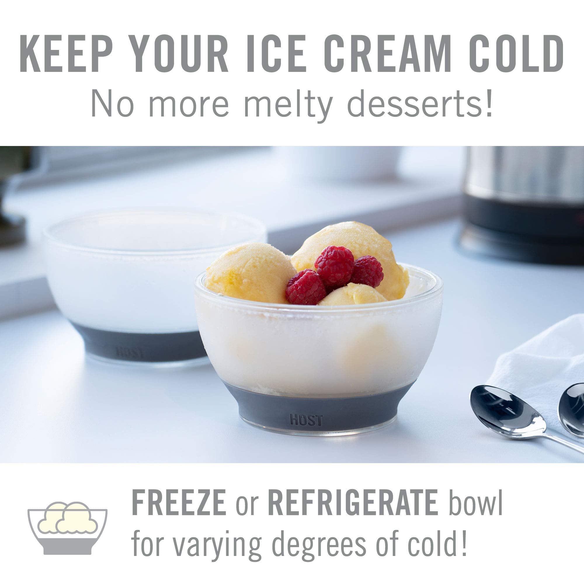 Host Cooling Gel Insulated Bowl shows gel-filled walls for lasting chill.