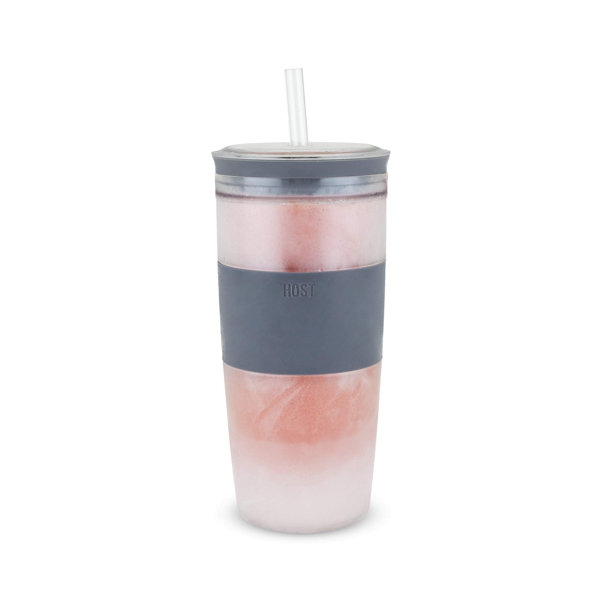 Host freezable tumbler with cooling gel keeps beverages frosty on the go.