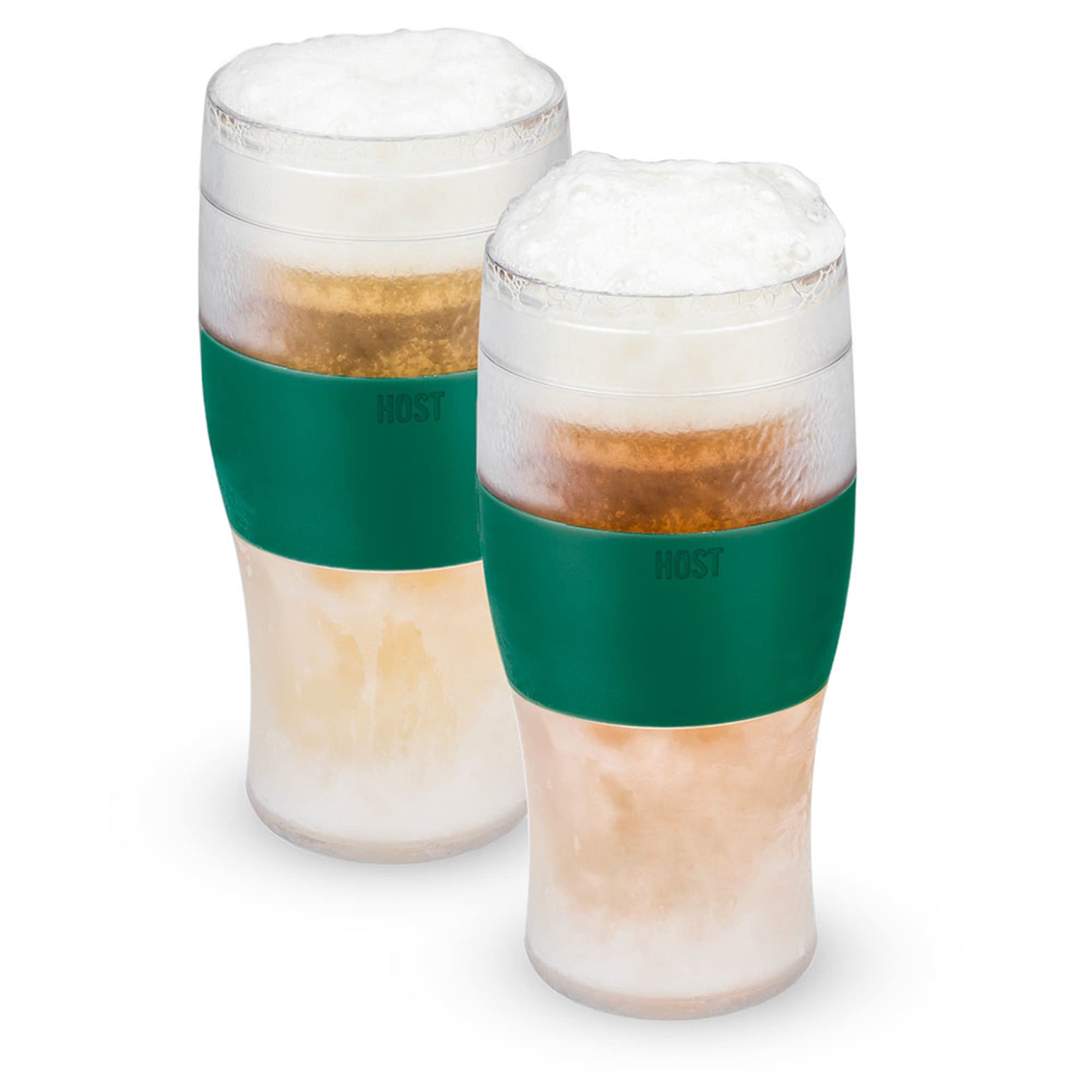 Host Freeze double-walled green pint set keeps beverages cooler during outdoor gatherings.
