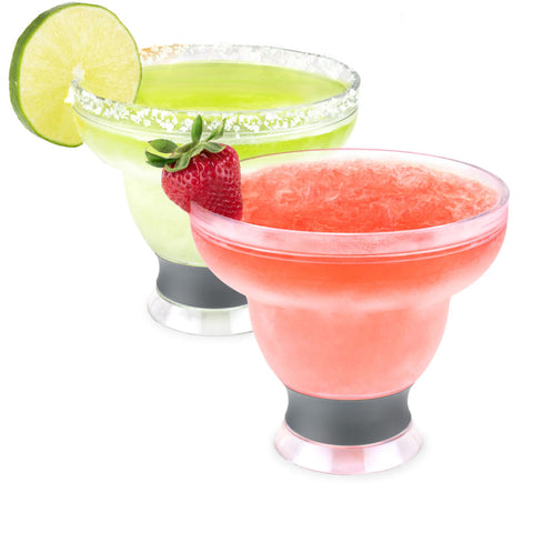 Host Freeze margarita glasses ready for cold drinks on a sunny patio.