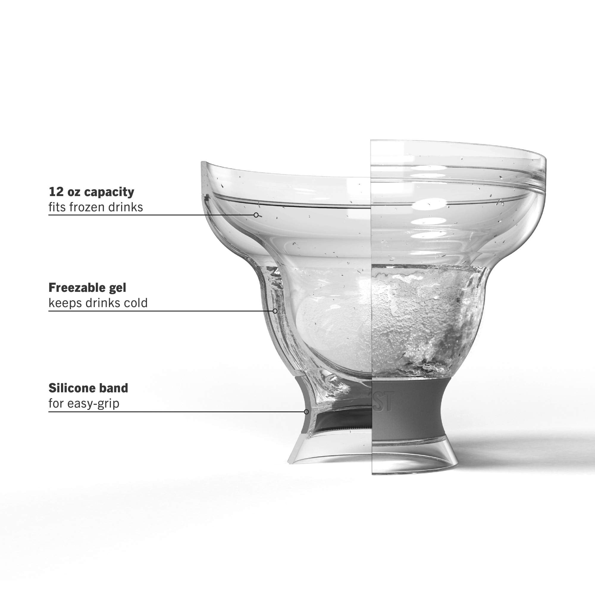 Host Freeze set of two 12 oz cups perfect for sharing frozen cocktails.