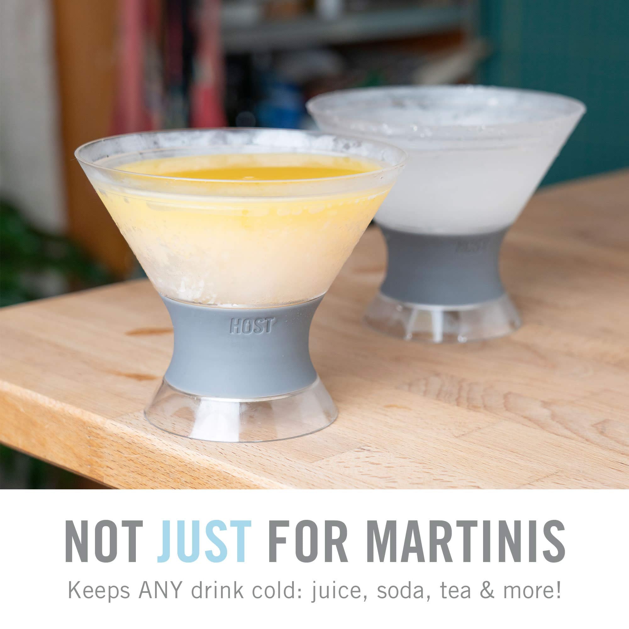 Host Freeze stemless martini glass showcasing elegant, versatile, classic cocktail use.