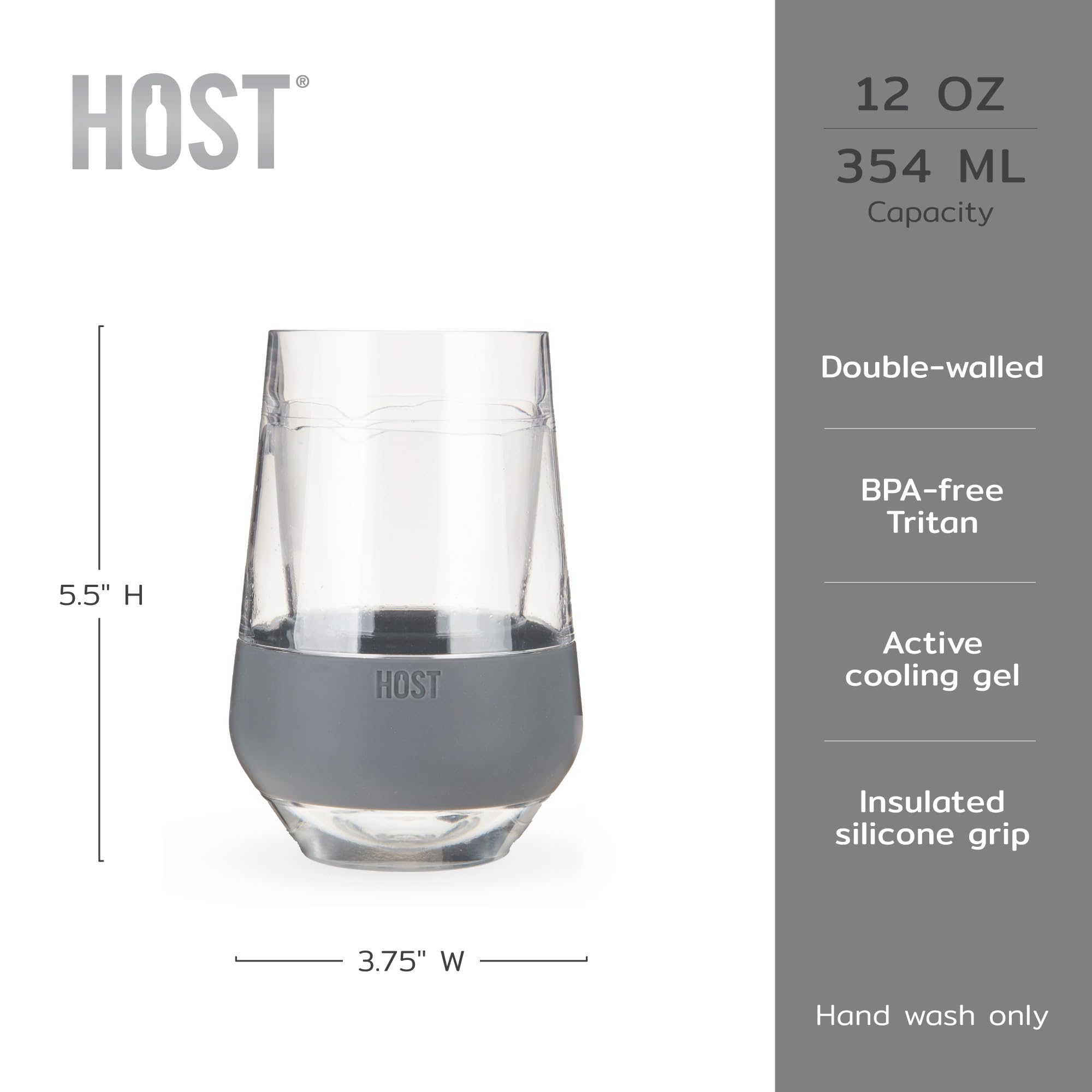 HOST Freeze XL compatible with wine, beer, and cocktails