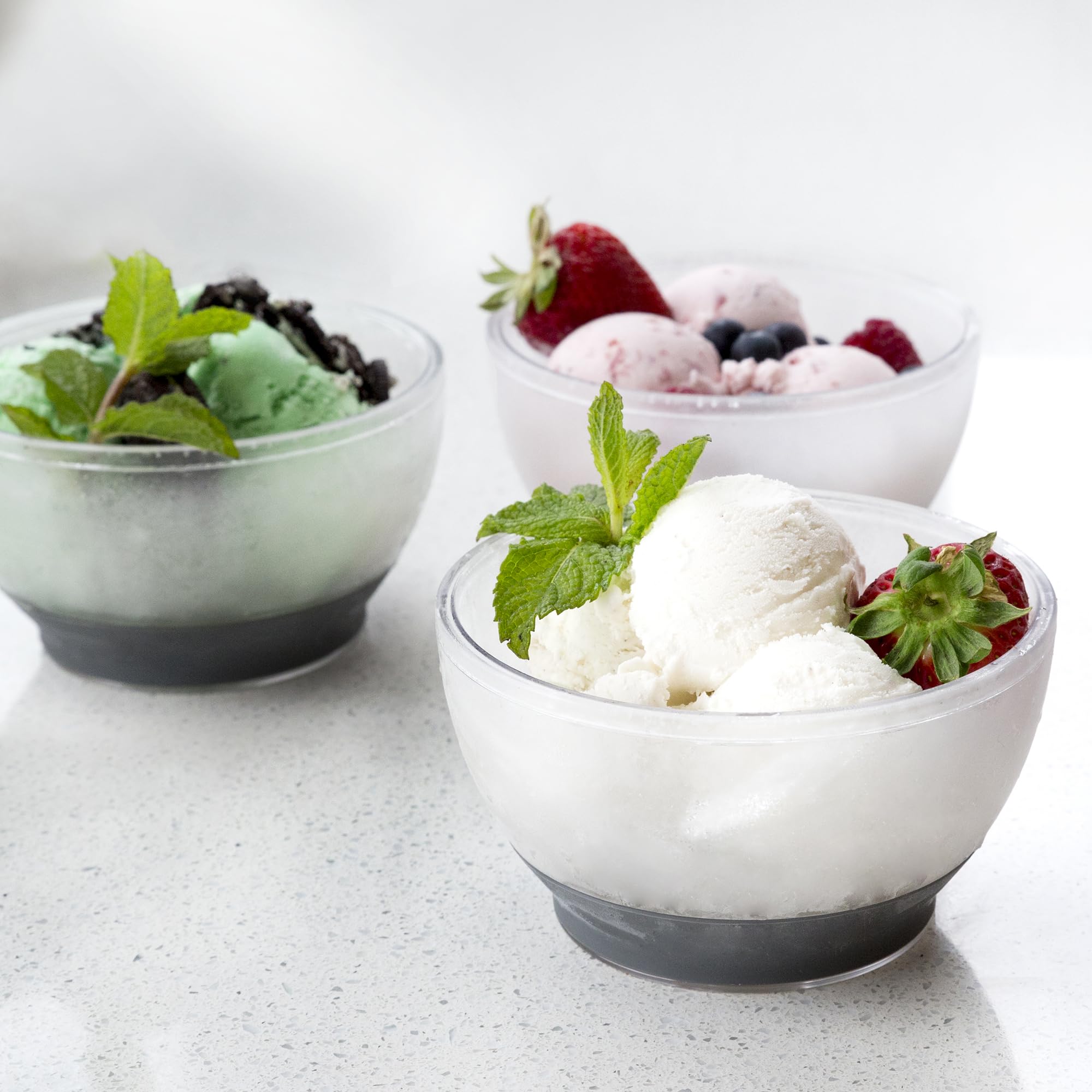 Host Freezer-ready bowl four hours chill for ideal temperature.