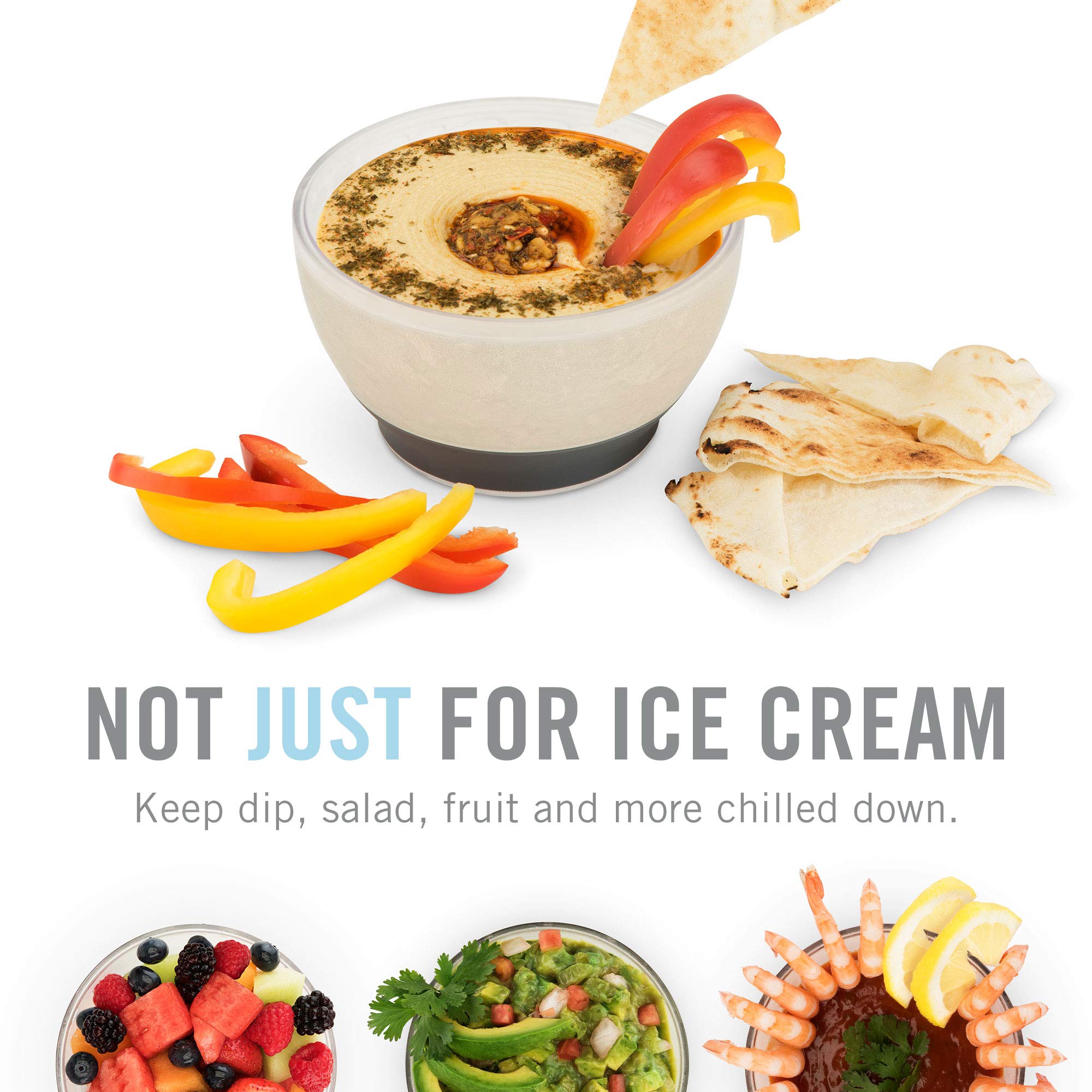 Host Silicone grip comfort handle eases lifting a cold treat.
