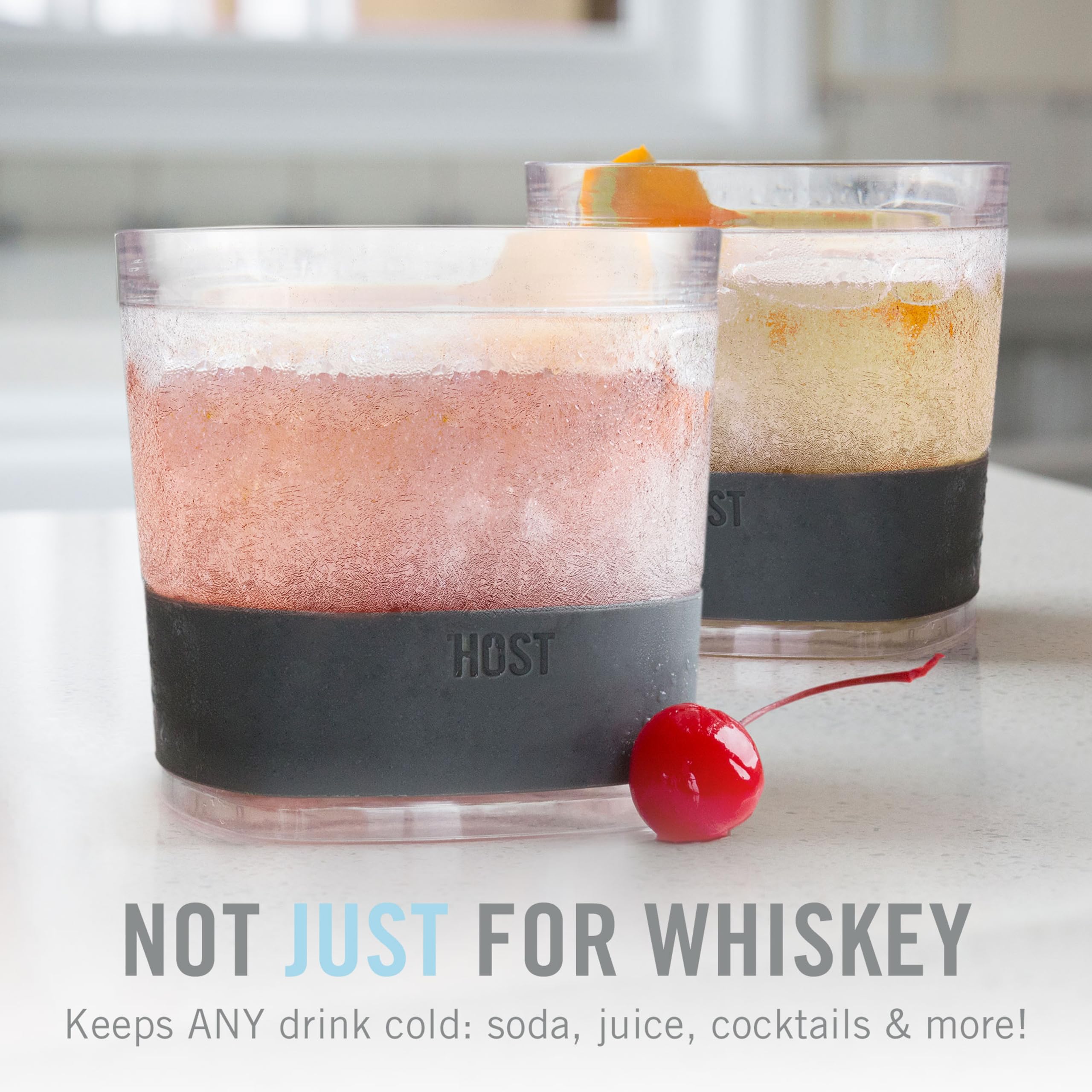 Host Whiskey Freeze glass preserves neat whiskey without watering it down.