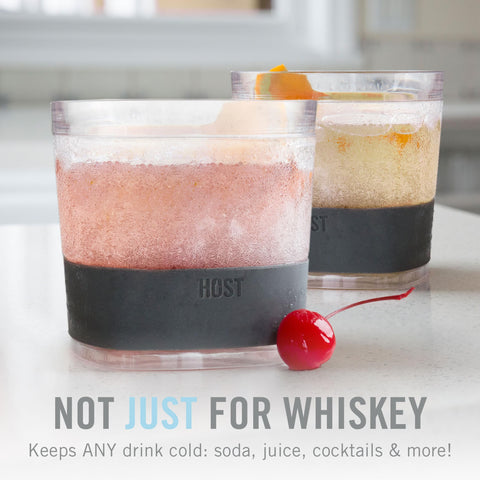 Host Whiskey Freeze glass preserves neat whiskey without watering it down.