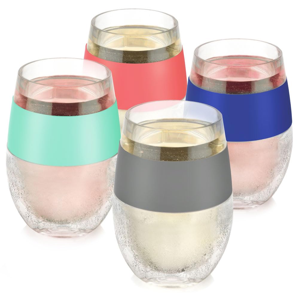Host Wine Freeze 4-pack stemless glasses for versatile temperature control