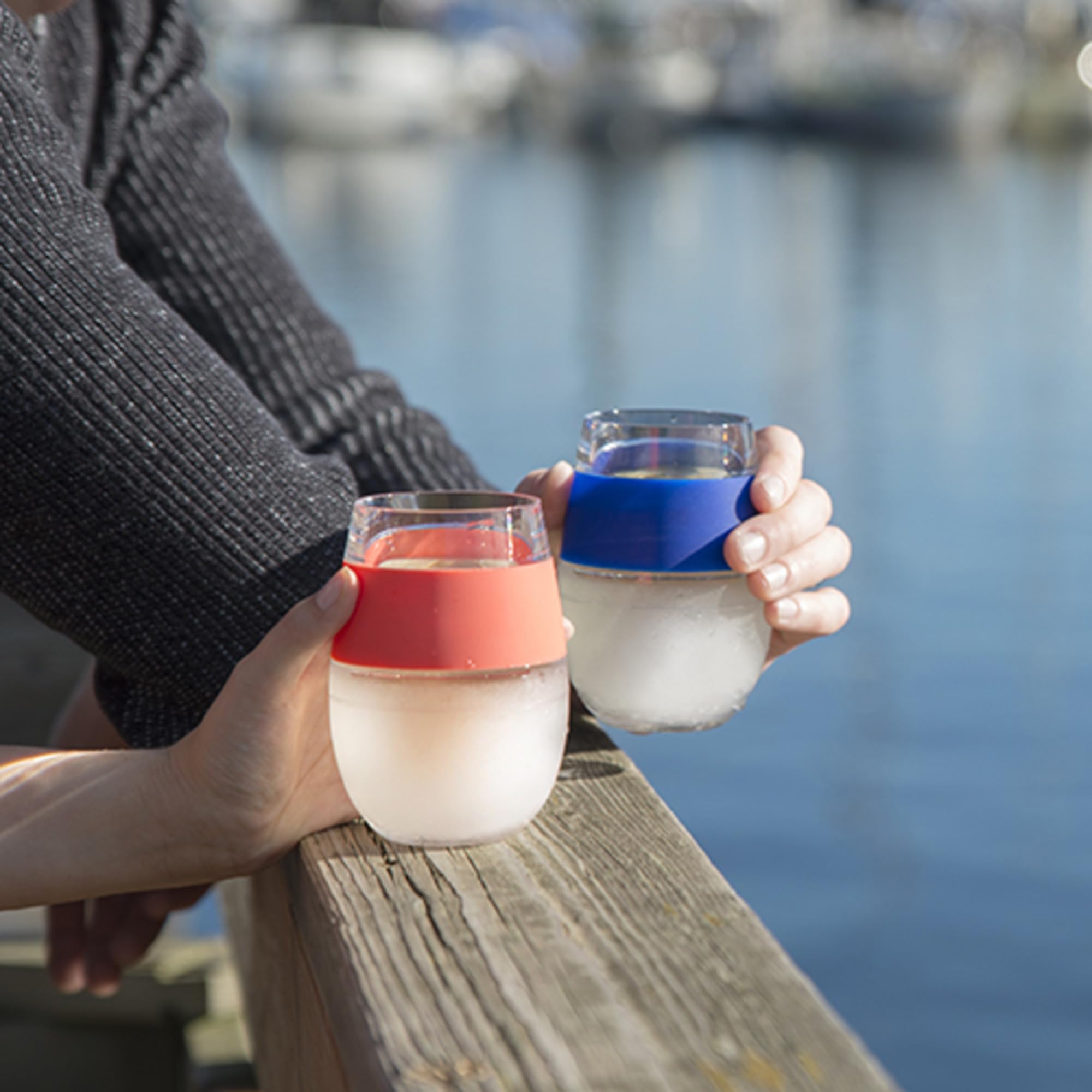 Host Wine Freeze cups suited for white and rosé use highlighting chill