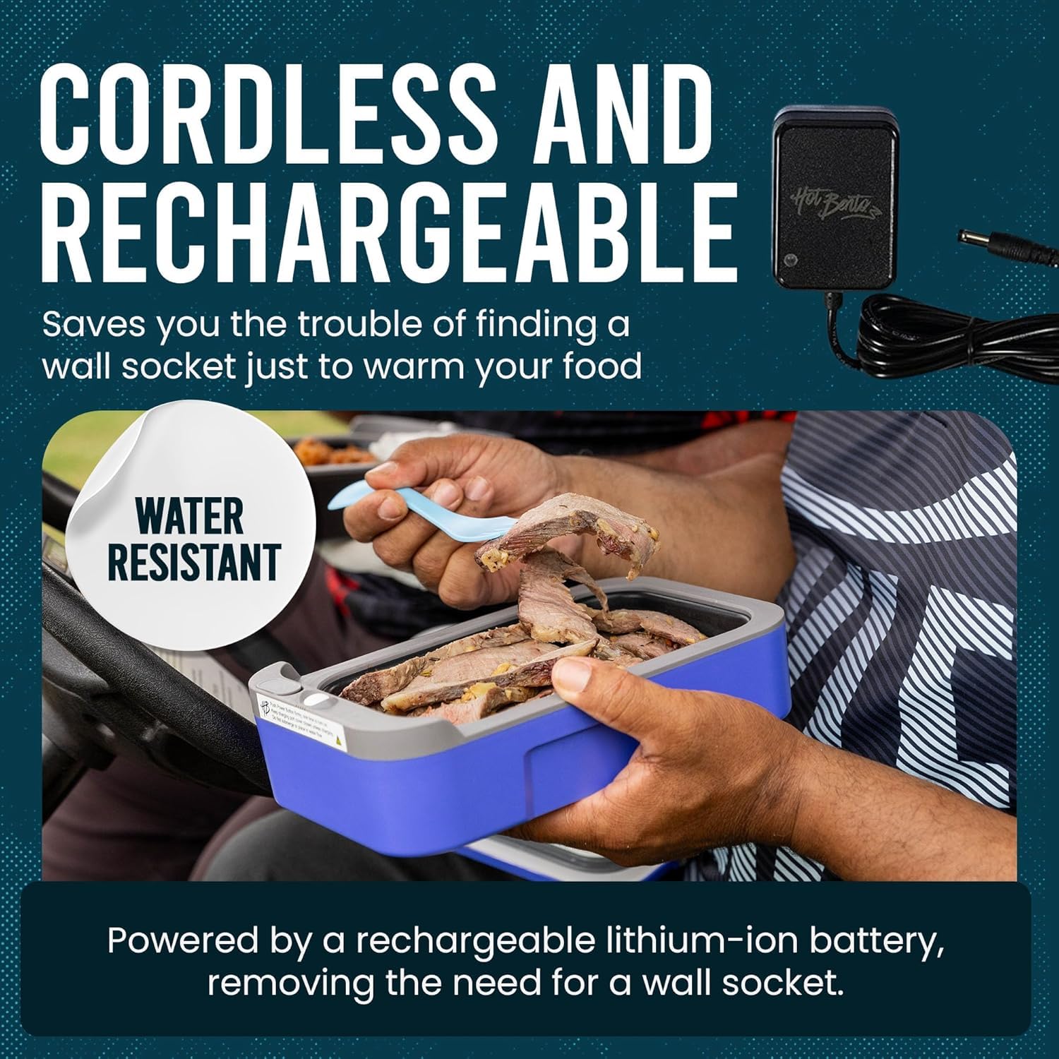 Hot Bento cordless heating system ideal for travel and outdoor use.