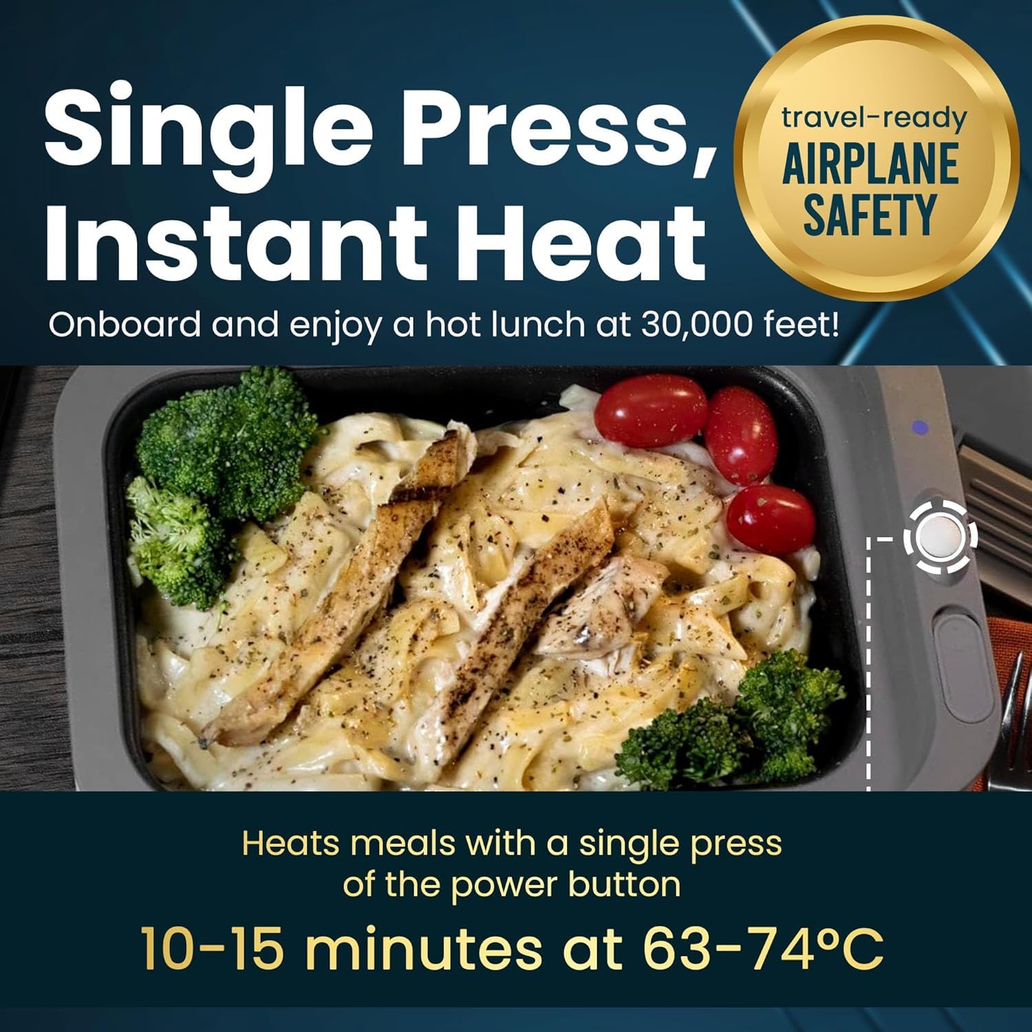 Cordless design of Hot Bento Plus for office, travel, and outdoors