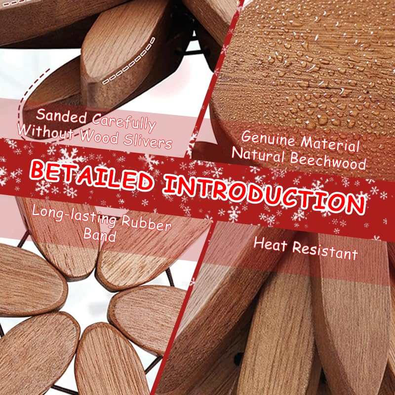 Hot dishes resting on the trivet tree demonstrate heat protection for surfaces.