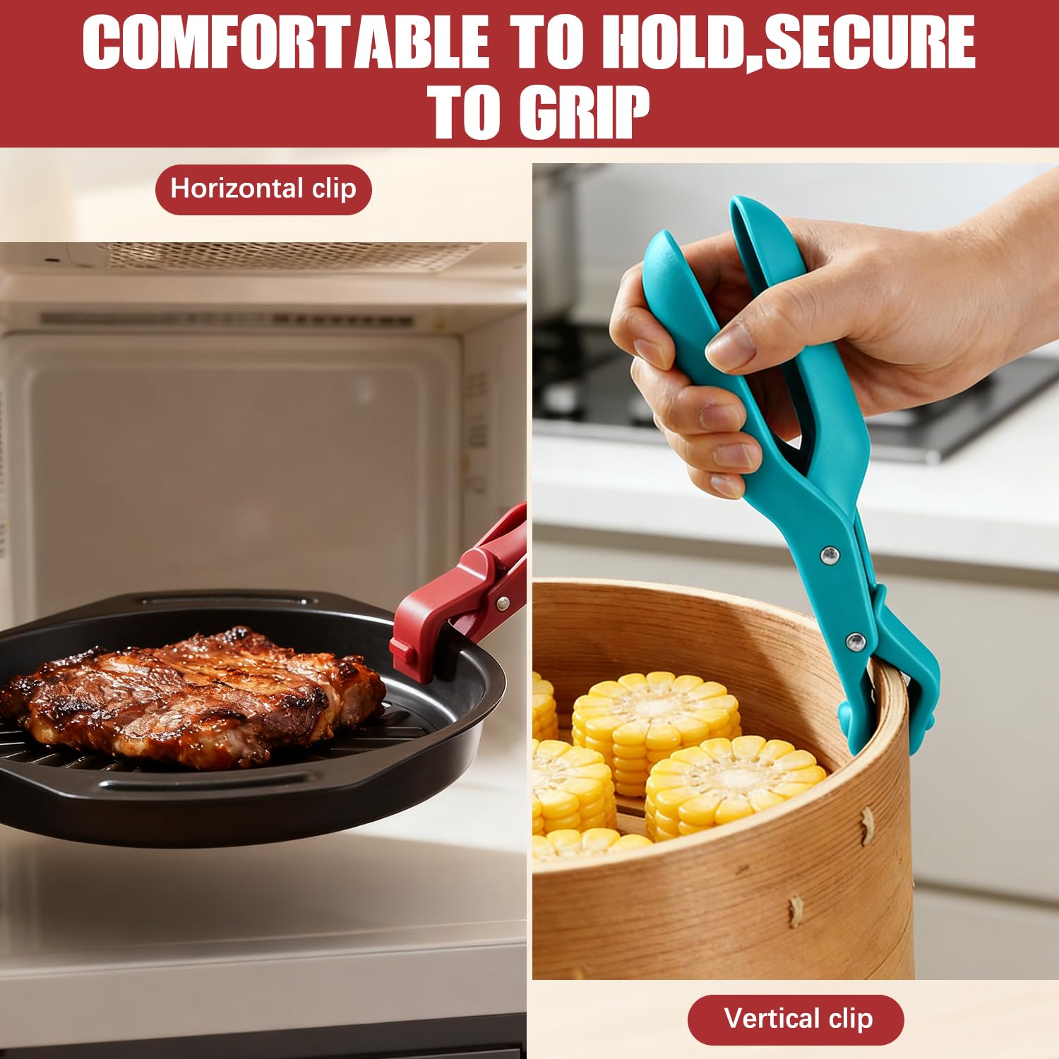 4PCS Hot Plate Gripper Tongs heat resistant grip for protection
