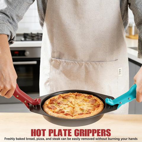 4PCS Hot Plate Gripper Tongs universal fit for microwave, oven, stovetop