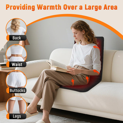 HotCalyto universal-fit clips secure the cushion on chairs and wheelchairs.