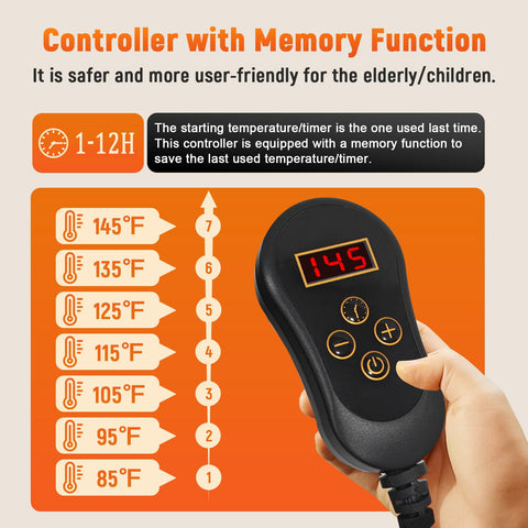 HotCalyto memory-foam thickness 1.6 inch image shows thick, supportive padding.