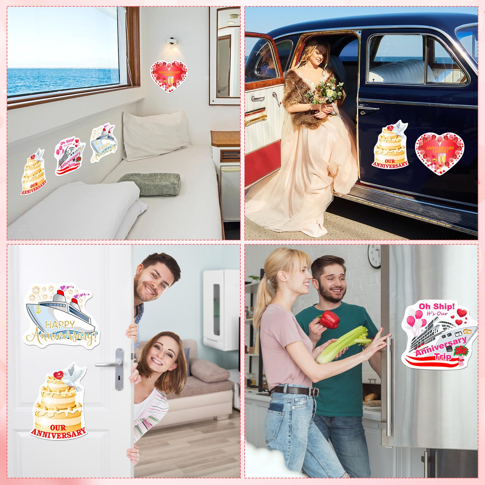 Hoteam 4-style pack magnet set for easy door personalization.