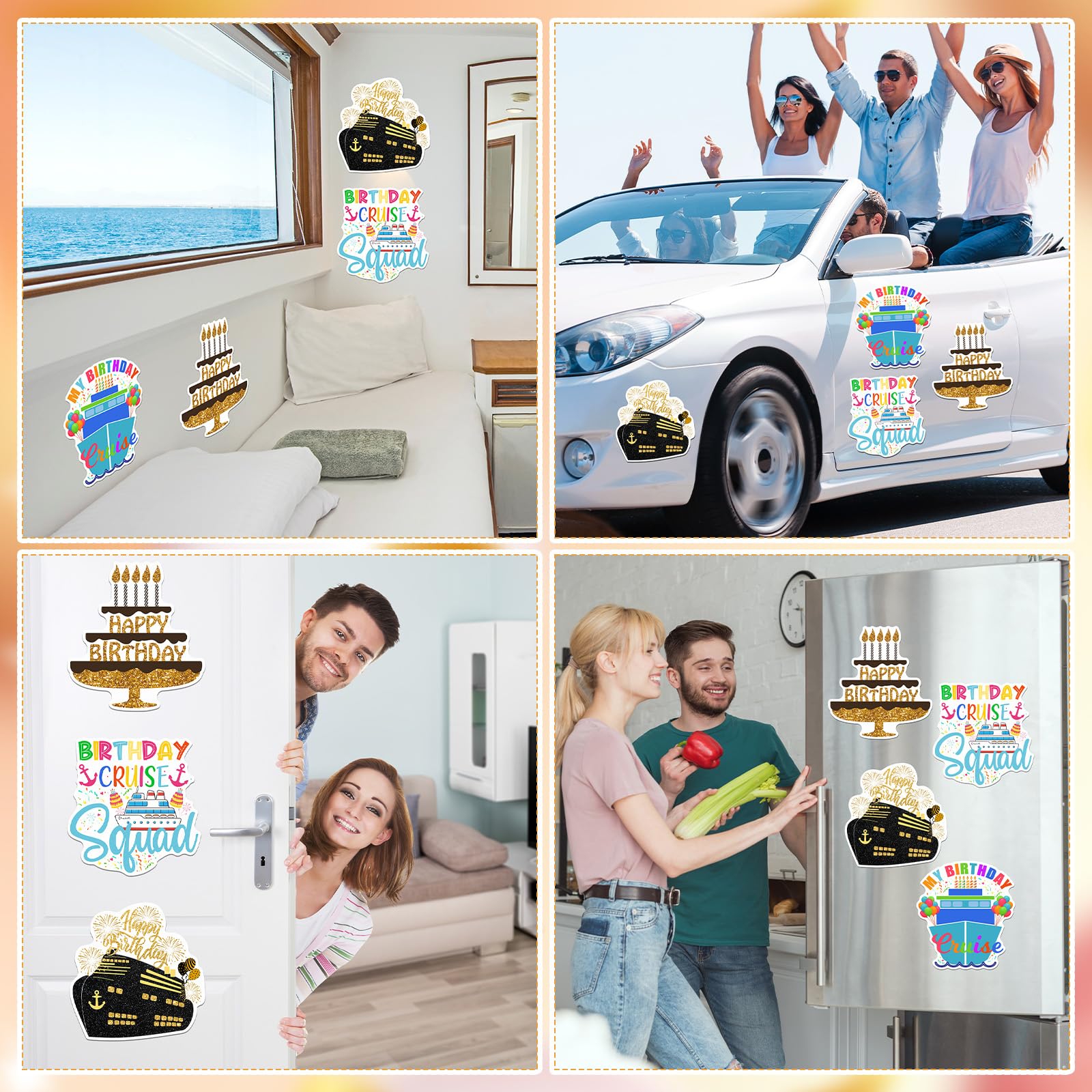 Hoteam badge magnet accents the door with lightweight, durable design