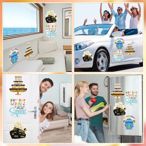 Hoteam badge magnet accents the door with lightweight, durable design