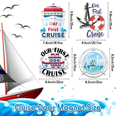 Hoteam nautical anchor magnet for cruise cabin at-a-glance identification