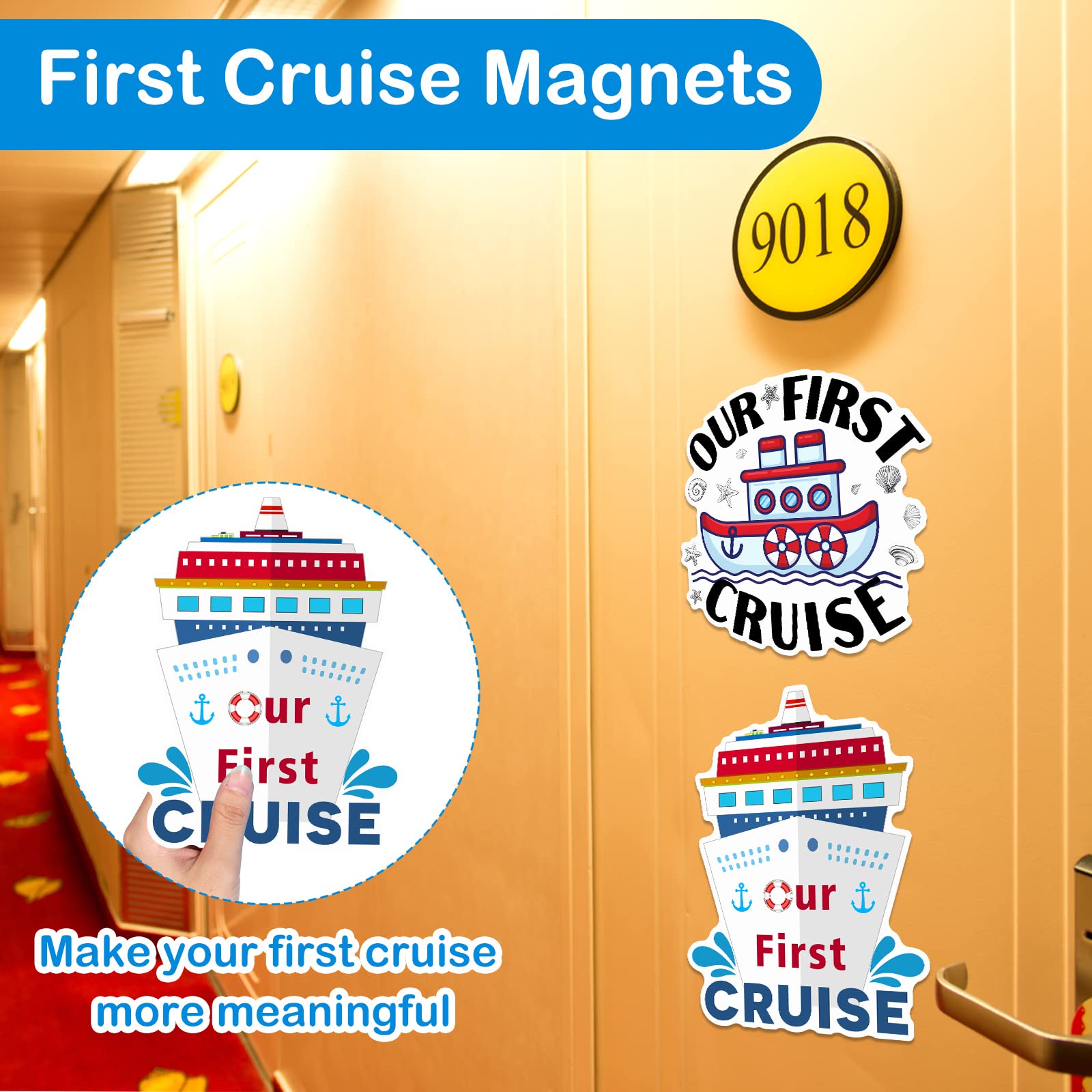 Hoteam four-piece cruise magnets set easy to flatten back into shape