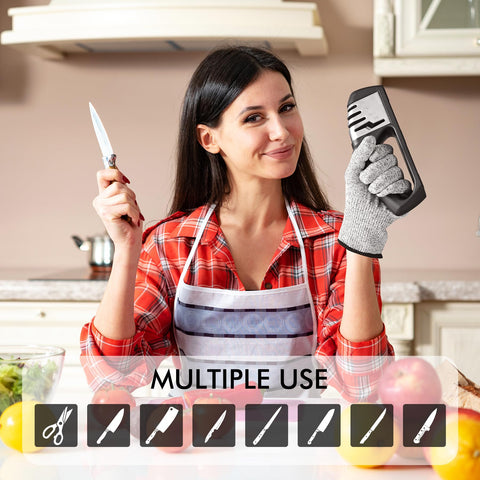 HOTEC 4in1 sharpener shown on a kitchen counter for convenient access.