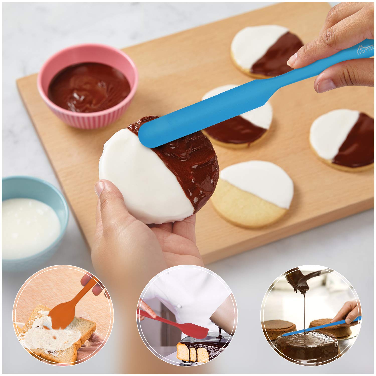 HOTEC spatula withstands up to 600℉ for high-heat cooking tasks