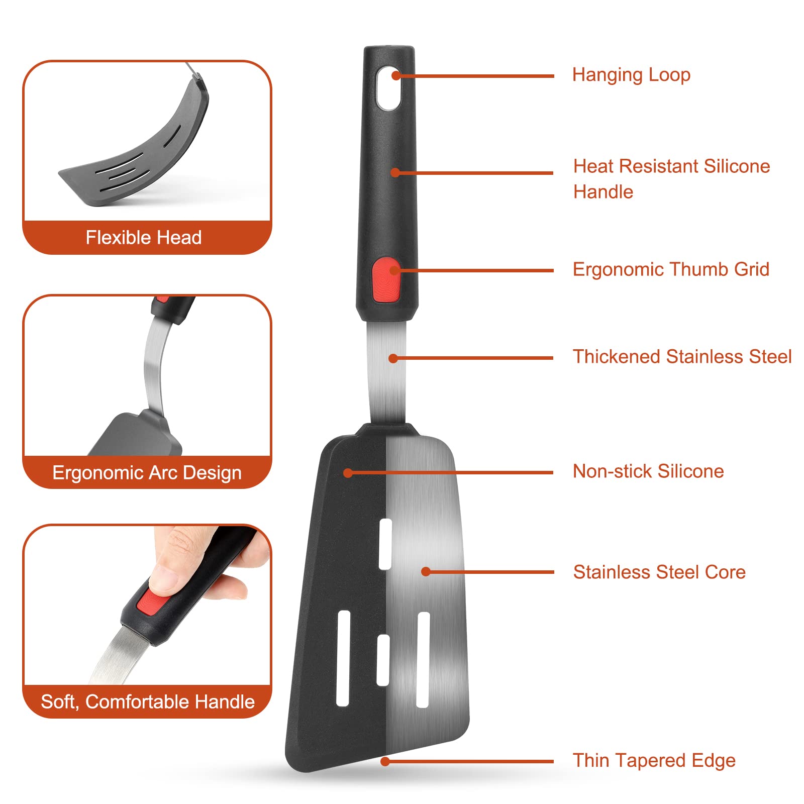 Hotec dishwasher-safe spatulas simplify cleanup after cooking