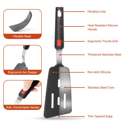 Hotec dishwasher-safe spatulas simplify cleanup after cooking