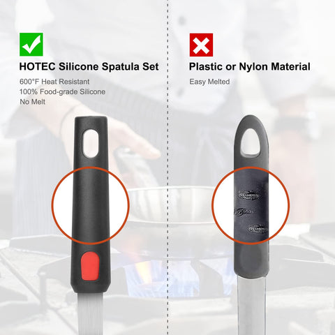 Hotec beveled-edge spatula slides easily beneath food for lifting