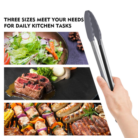 Hotec grill and serving tongs with heat-resistant tips for outdoor use.