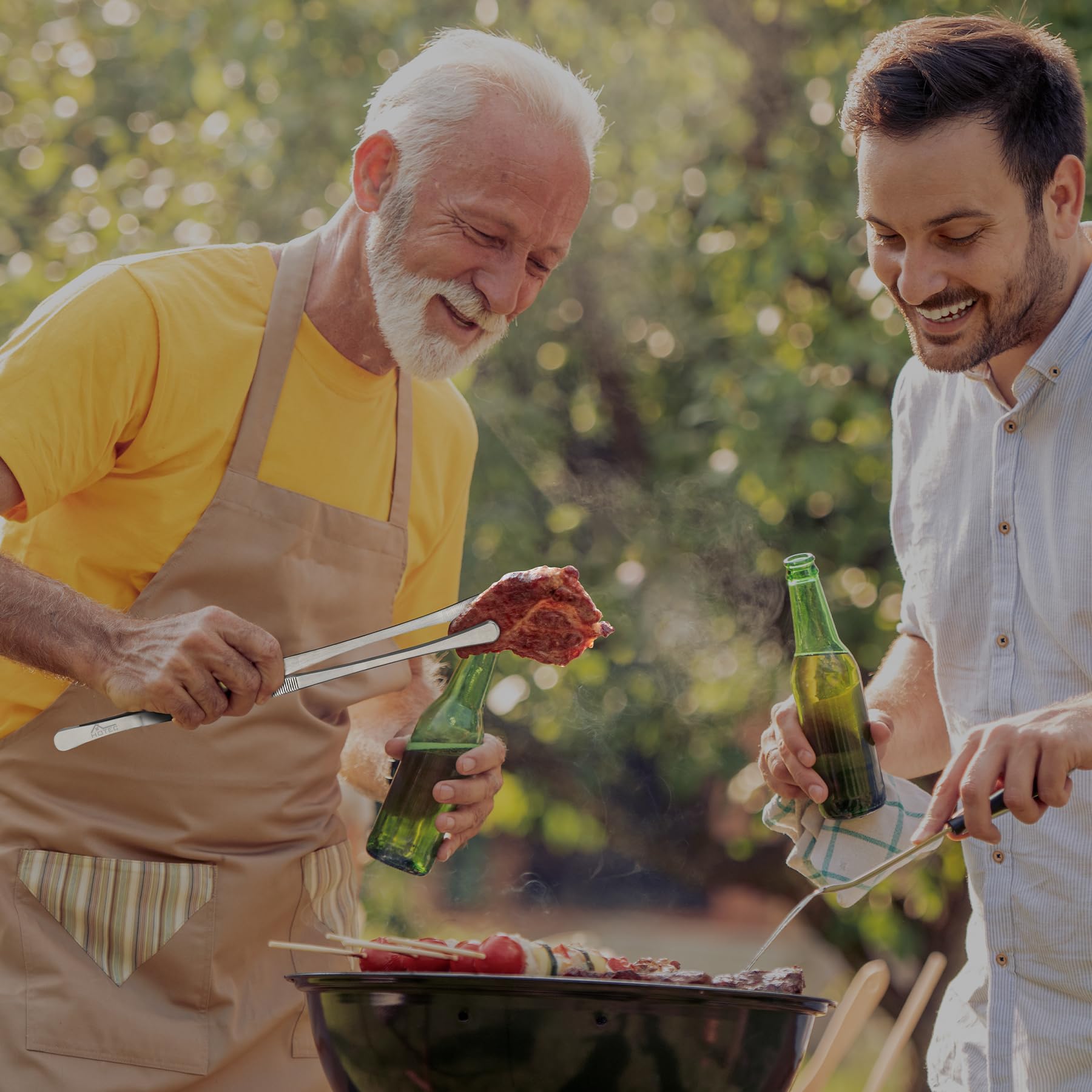 HOTEC sturdy tweezers suited for home kitchens and professional settings.