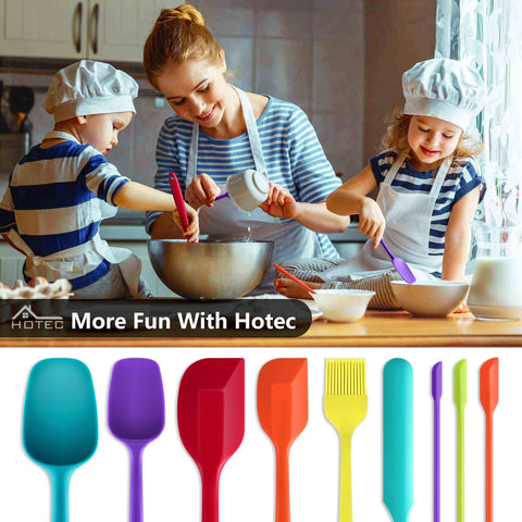 HOTEC multi-color set adds cheerful visuals to kitchen tasks and baking sessions.