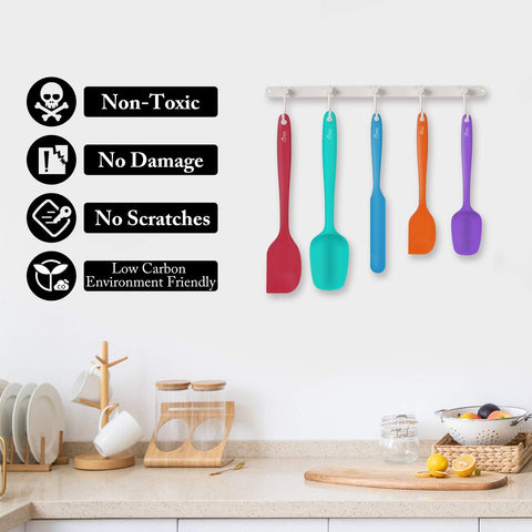 HOTEC non-stick silicone spatulas prevent scratches on cookware