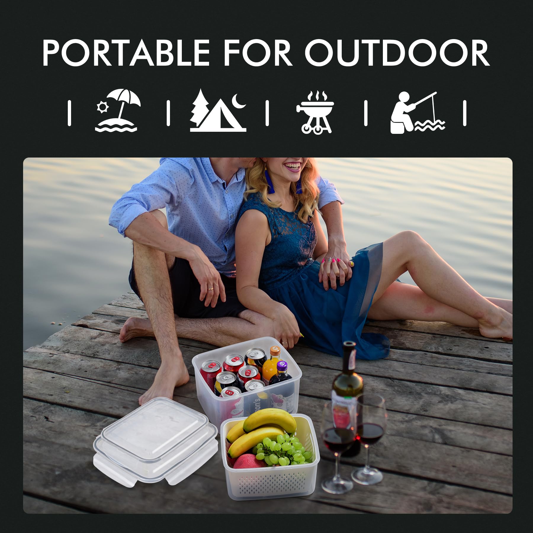 HOTEC portable kitchen organizer ideal for camping or on-the-go meals.