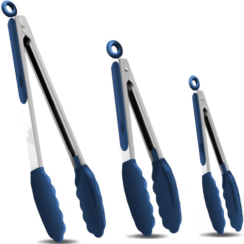 HOTEC premium locking tongs, 7 inch, sturdy grip for precise cooking tasks.